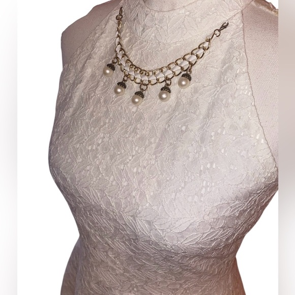 Papaya Brand Mini Dress White Size LARGE - Picture 3 of 9